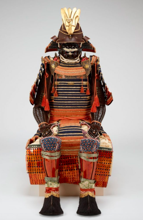 Figure 20. “Red-and-blue-laced Suit of Armor from the Kii Tokugawa Family” by Unknown Artist. Mid-17th c, Japan.  Minneapolis Institute of Art.