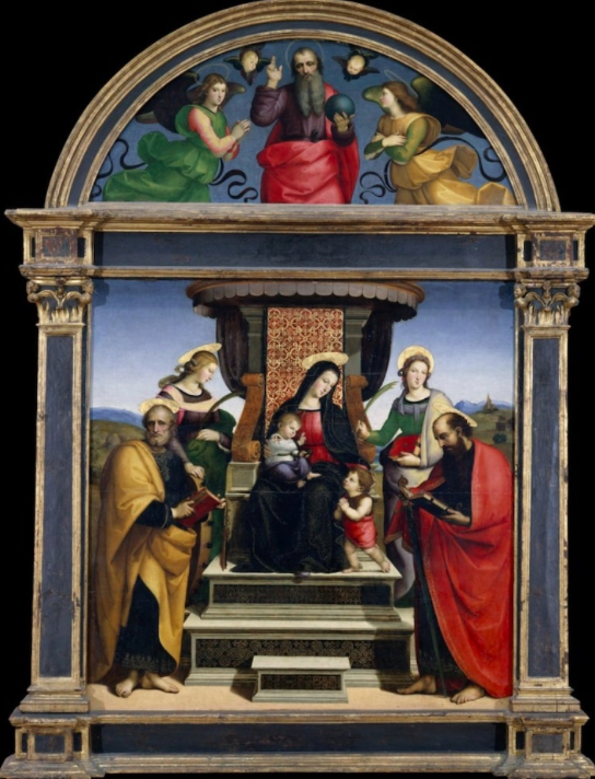 Figure 9. “Madonna and Child Enthroned with Saints” by Raphael. ca. 1504. The Metropolitan Museum of Art. 